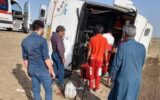 ۲۰ مصدوم در حادثه تصادف اتوبوس