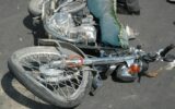 کشته شدن یک نفر بر اثر واژگونی موتورسیکلت