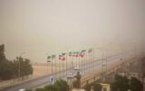 وزش باد خیلی شدید و خیزش گرد و خاک در تهران
