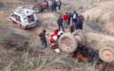 برخورد پژو پارس با تراکتور در جاده فرعی «بام»