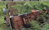 واژگونی اتوبوس گردشگری در غرب مکزیک واژگونی اتوبوس گردشگری در غرب مکزیک